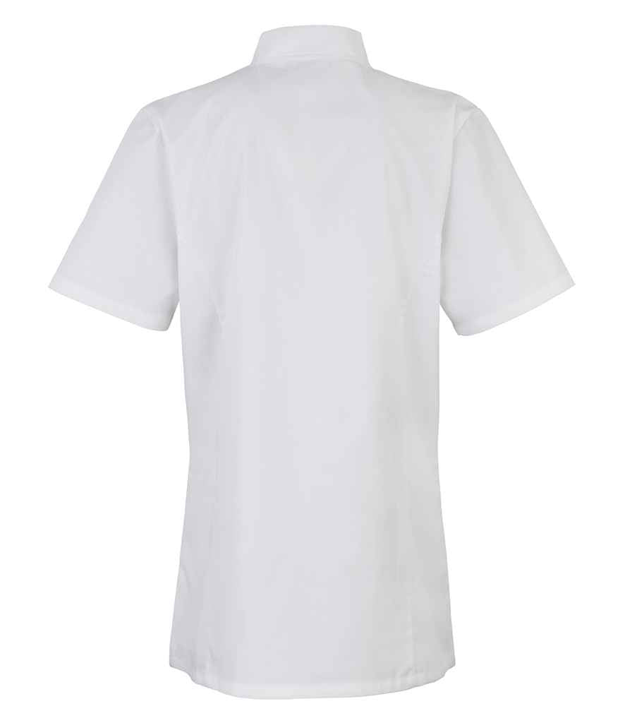 Premier Ladies Short Sleeve Chef's Jacket | White