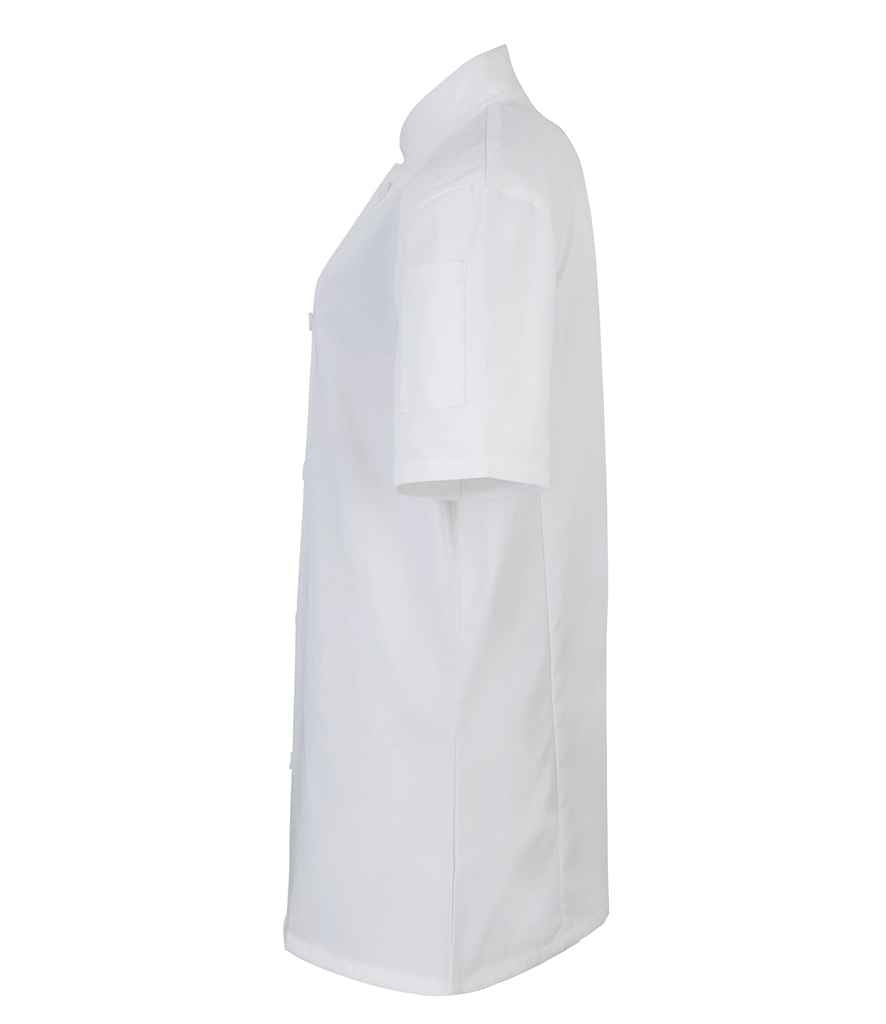 Premier Ladies Short Sleeve Chef's Jacket | White