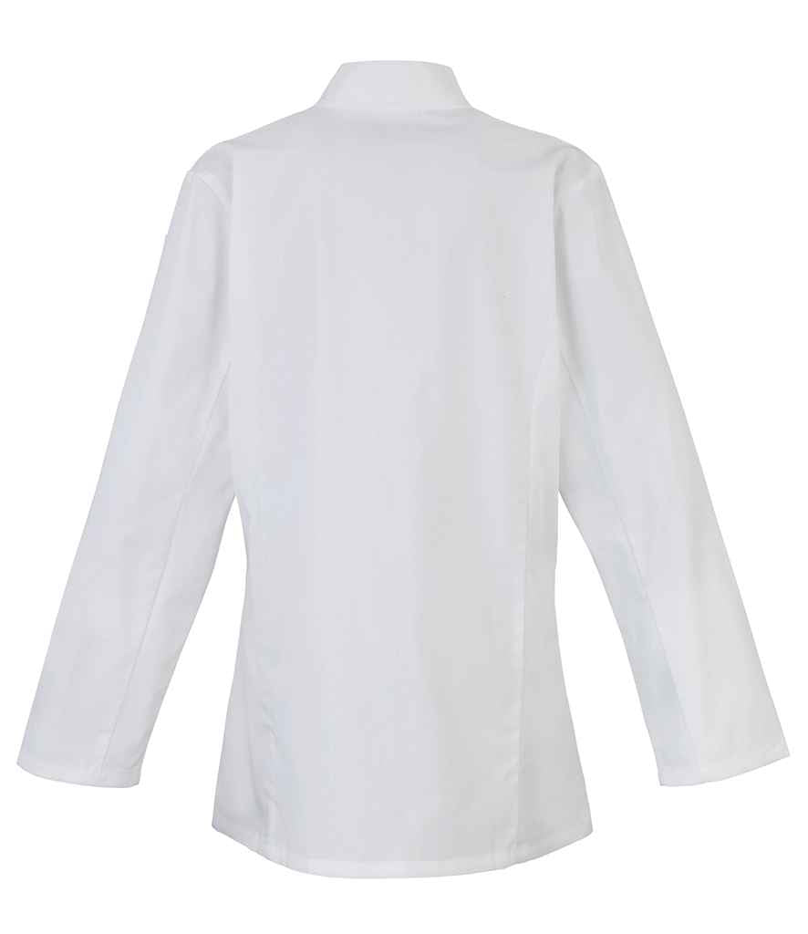 Premier Ladies Long Sleeve Chef's Jacket | White