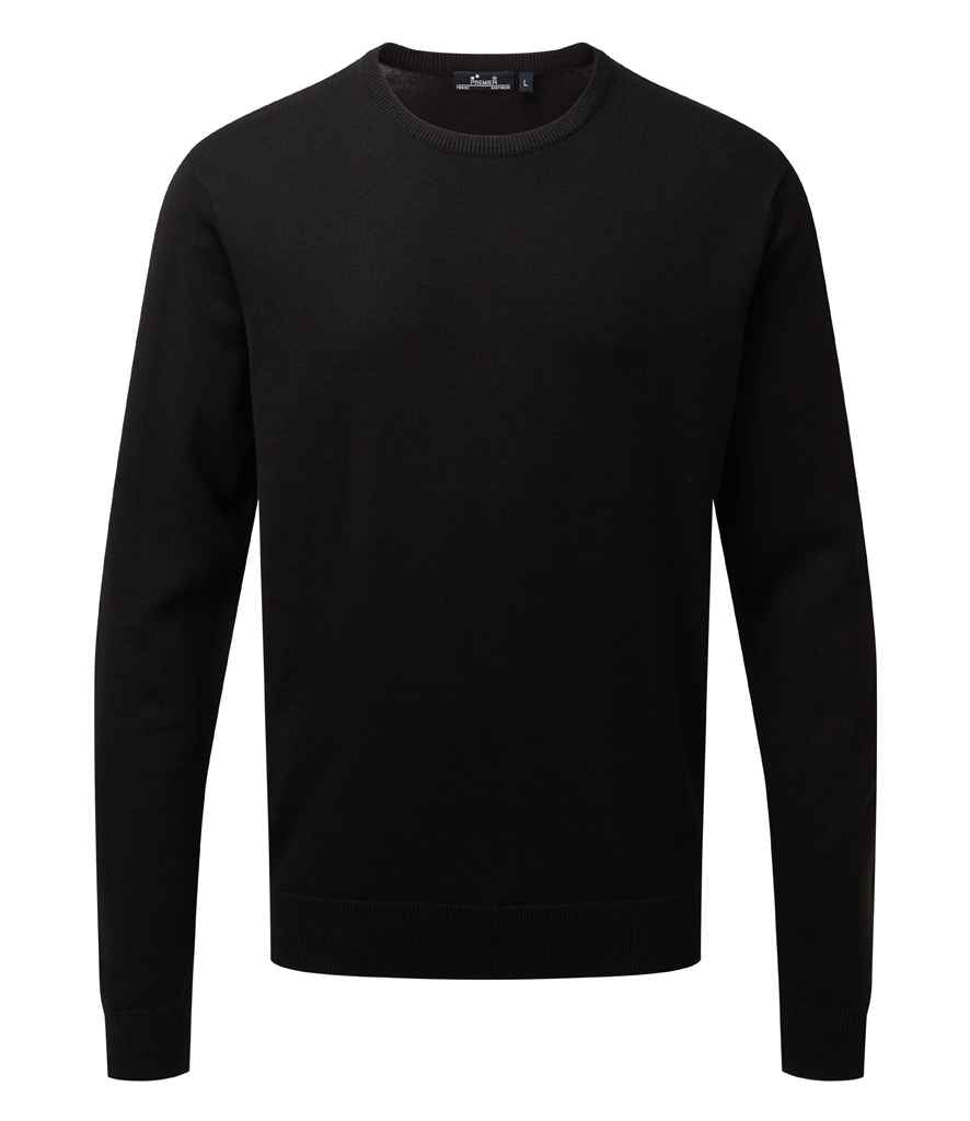 Premier Cotton Rich Crew Neck Sweater in a Classic, Comfortable Design for Everyday Wear