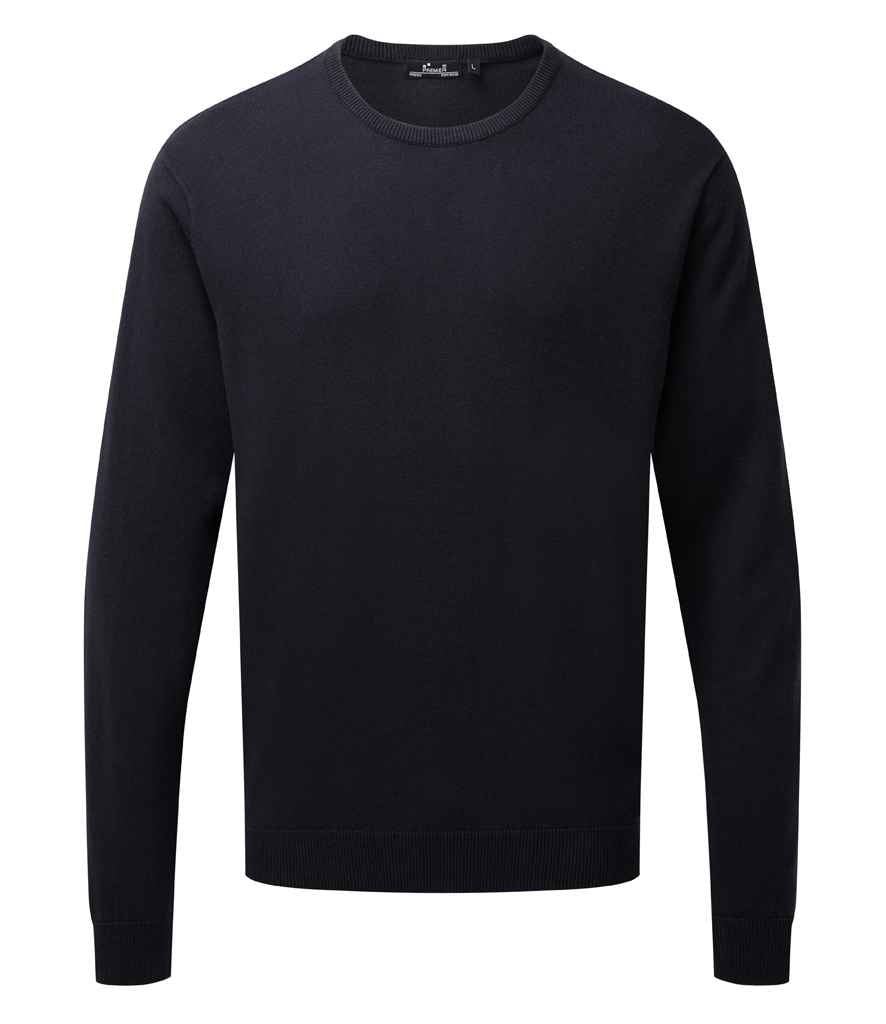 Premier Cotton Rich Crew Neck Sweater in a Classic, Comfortable Design for Everyday Wear