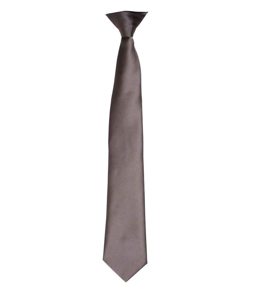 Premier 'Colours' Satin Clip Tie Collection in Various Shades