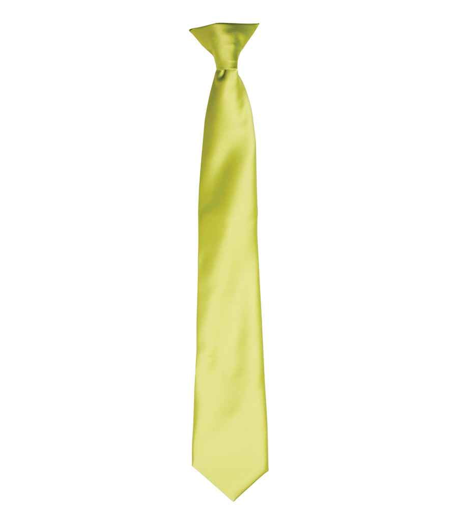 Premier 'Colours' Satin Clip Tie Collection in Various Shades