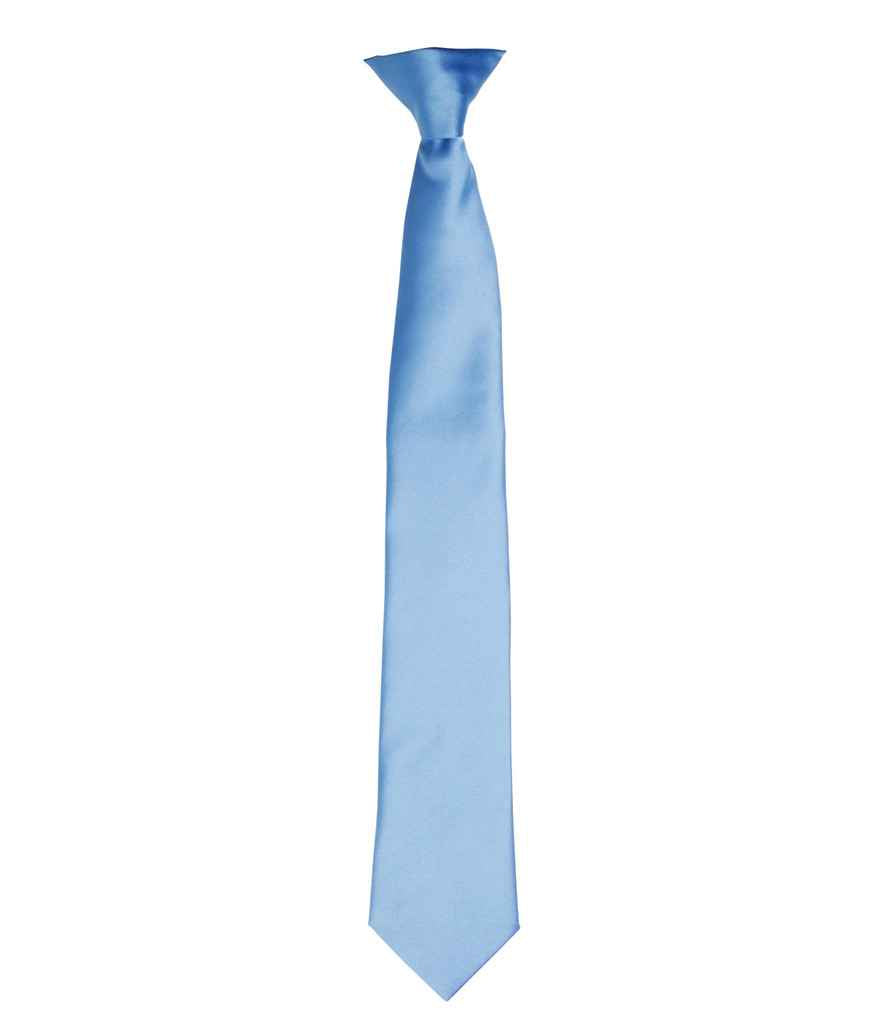 Premier 'Colours' Satin Clip Tie in a Range of Vibrant Shades