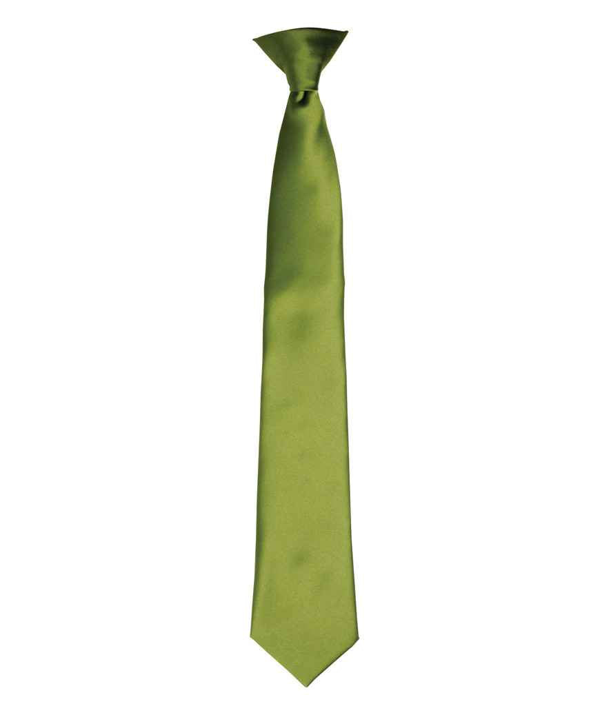 Premier 'Colours' Satin Clip Tie in a Range of Vibrant Shades