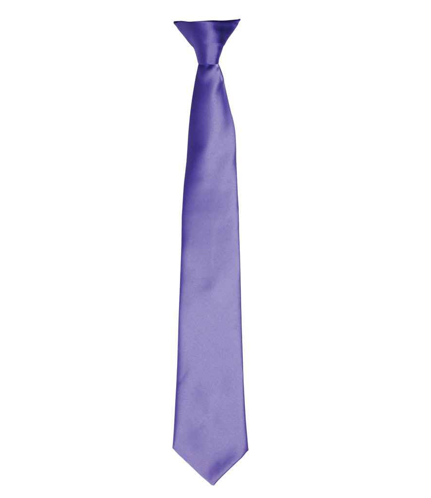 Premier 'Colours' Satin Clip Tie in a Range of Vibrant Shades
