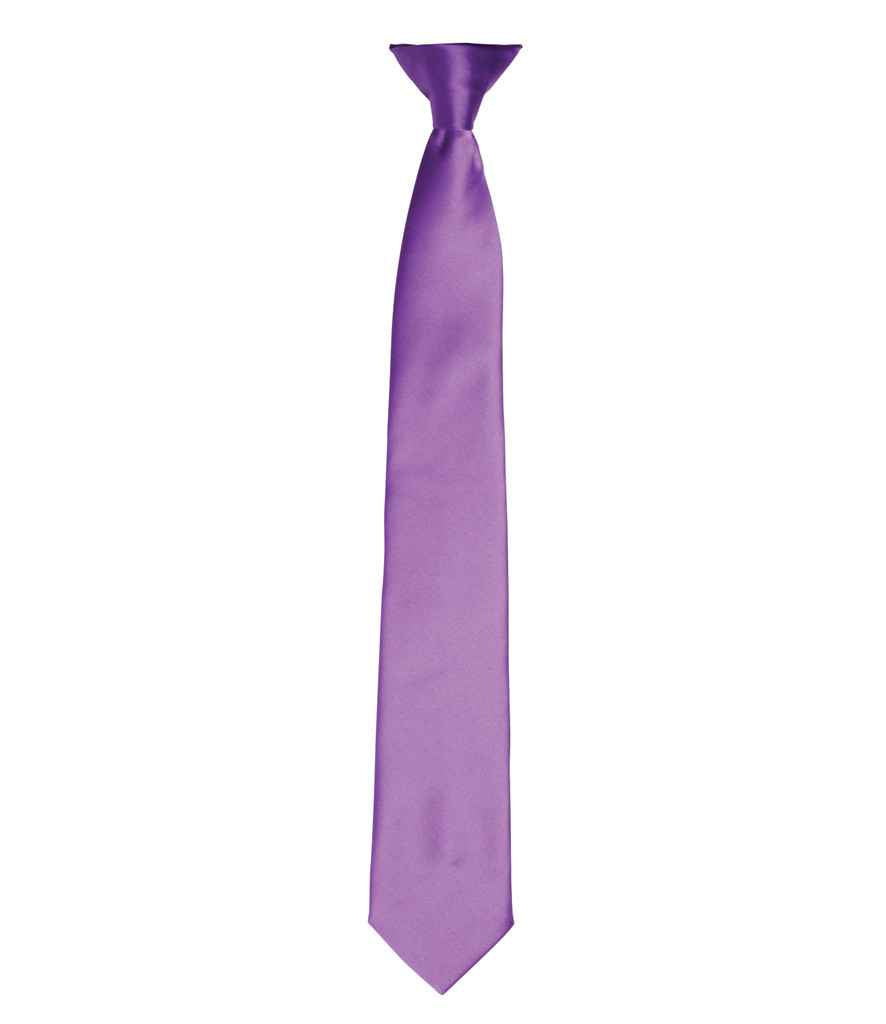 Premier 'Colours' Satin Clip Tie in a Range of Vibrant Shades
