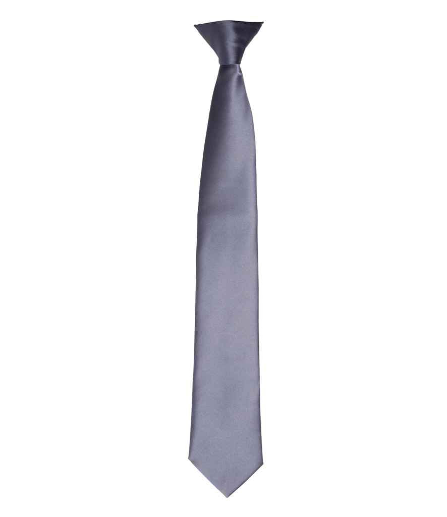 Premier 'Colours' Satin Clip Tie Collection in Various Shades