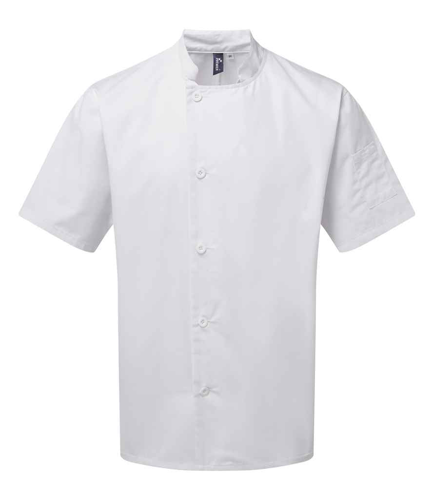 Premier Essential Short Sleeve Chef's Jacket with Classic Fit and Durable Fabric