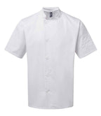 Premier Essential Short Sleeve Chef's Jacket with Classic Fit and Durable Fabric