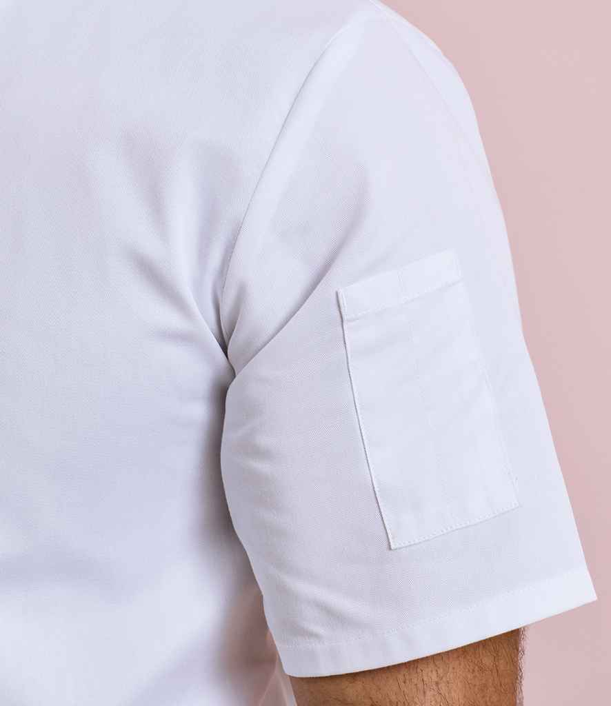 Premier Essential Short Sleeve Chef's Jacket with Classic Fit and Durable Fabric