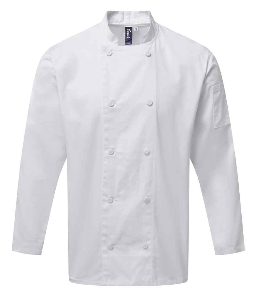 Premier Coolchecker® Long Sleeve Chef's Jacket with Durable, Breathable Fabric for Professionals