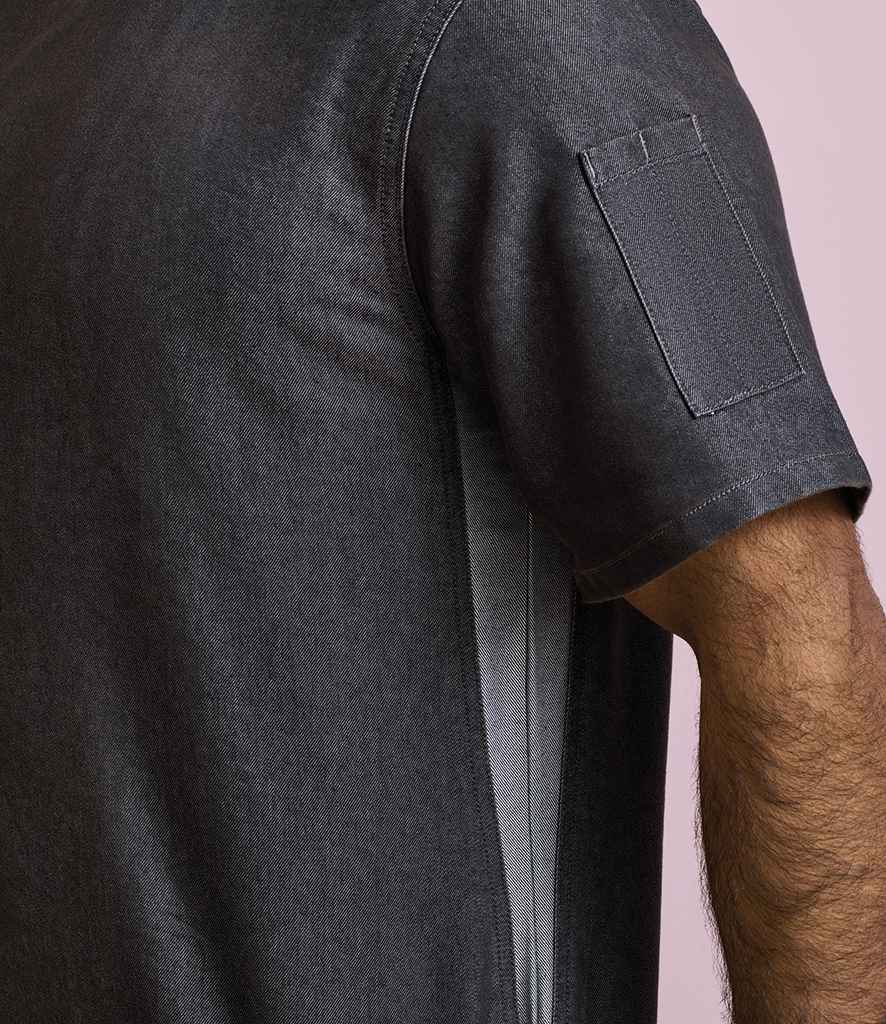 Premier Short Sleeve Zipped Chef's Jacket with Modern Fit and Durable Fabric