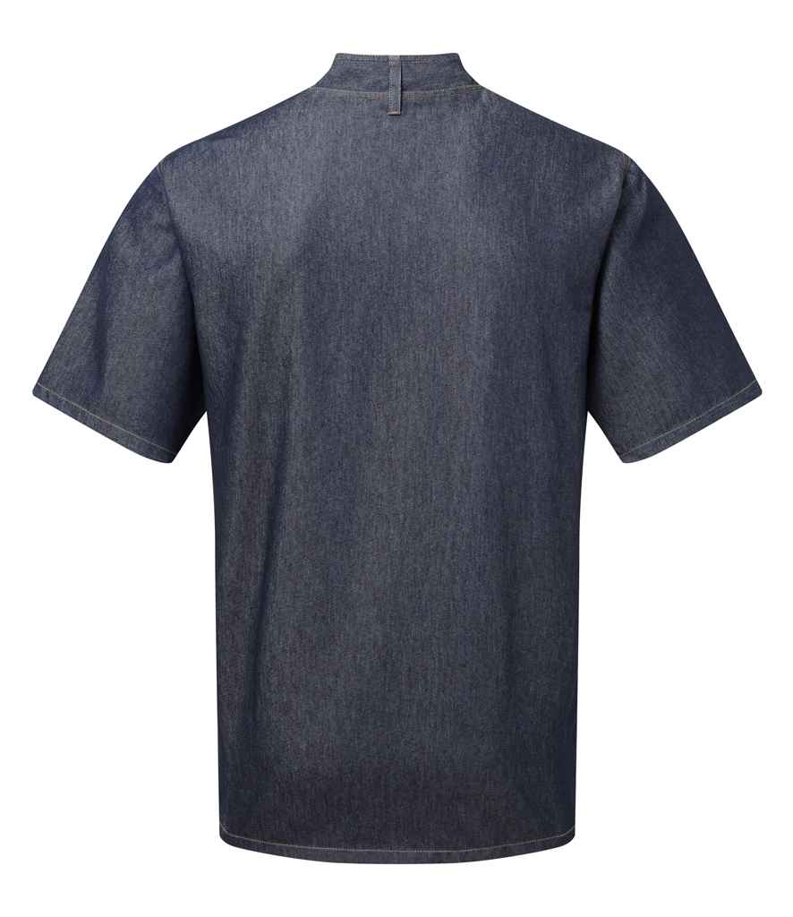 Premier Short Sleeve Zipped Chef's Jacket with Modern Fit and Durable Fabric