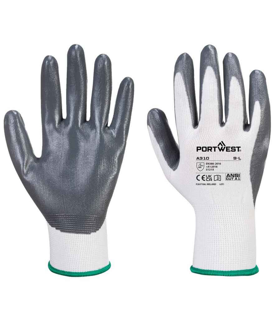 Portwest Flexo Grip Nitrile Gloves | Grey