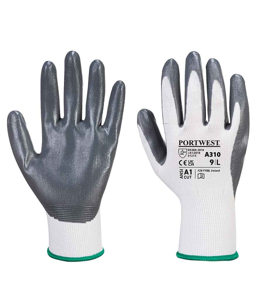 Portwest Flexo Grip Nitrile Gloves | Grey