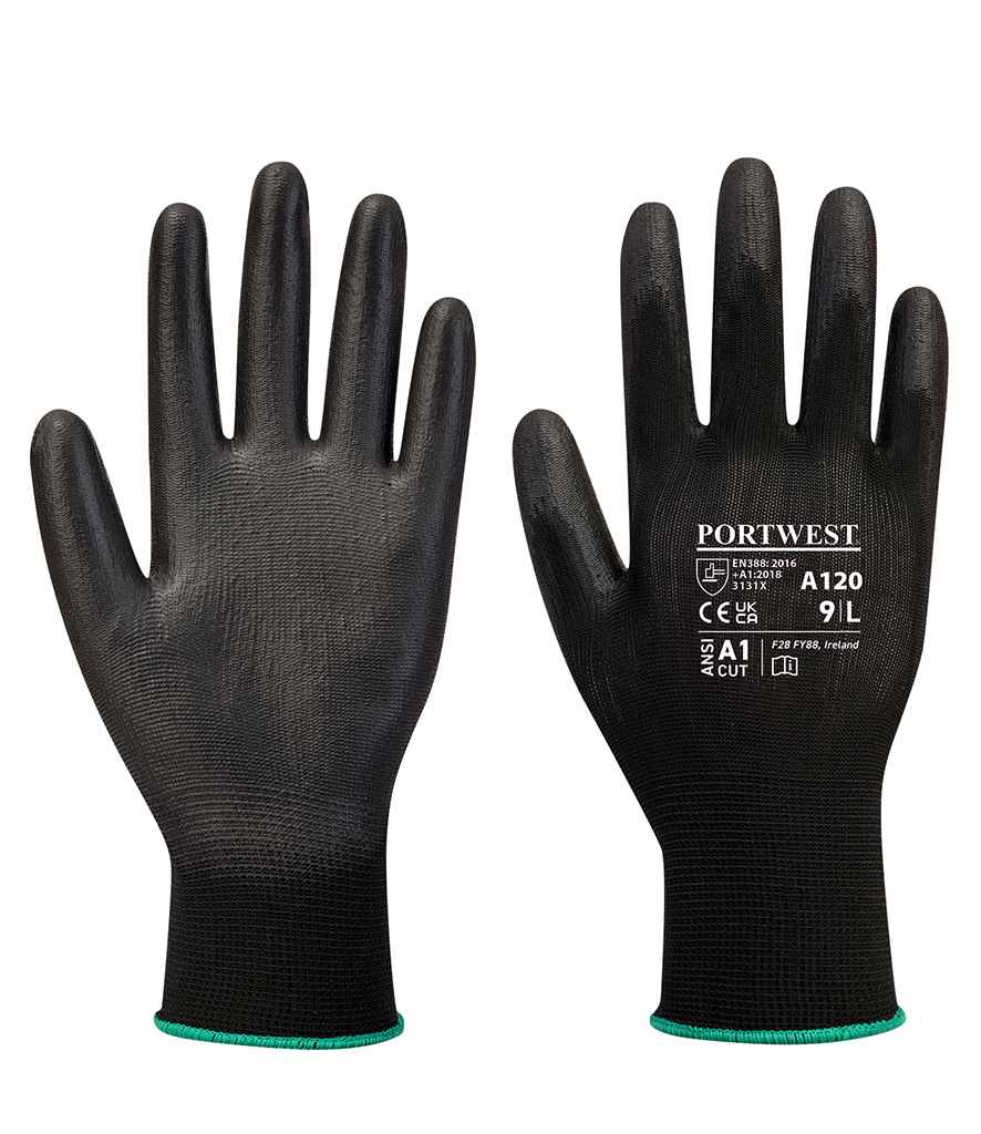 Portwest PU Palm Gloves | Black