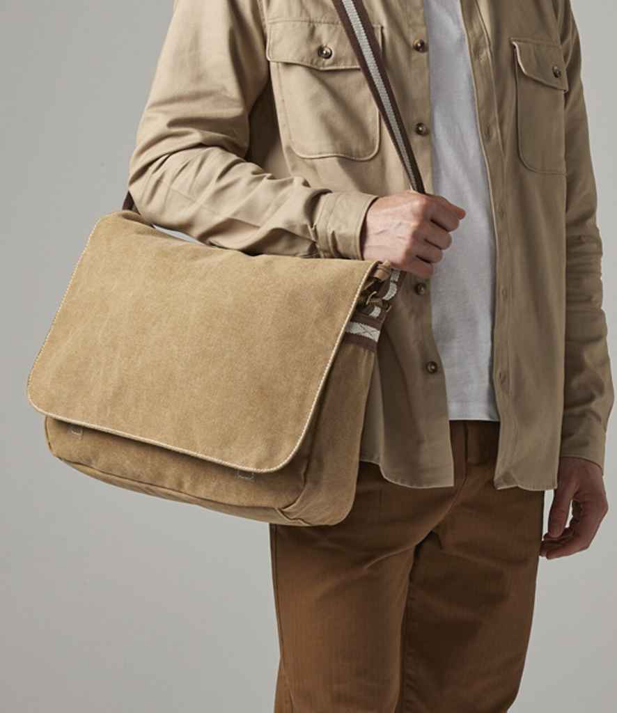 Quadra Vintage Canvas Despatch Bag | Sahara