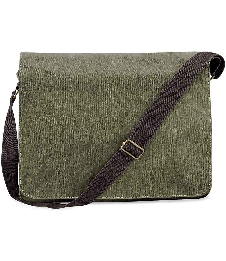 Quadra Vintage Canvas Despatch Bag | Vintage Military Green