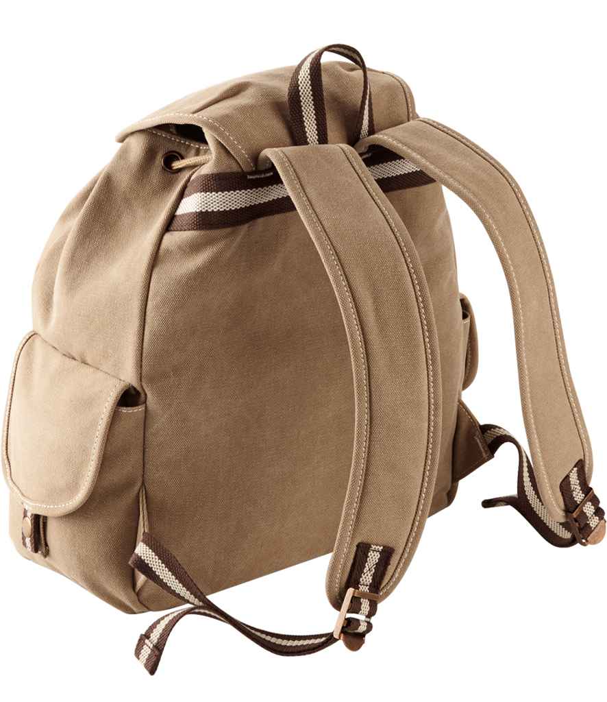 Quadra Vintage Canvas Backpack | Sahara