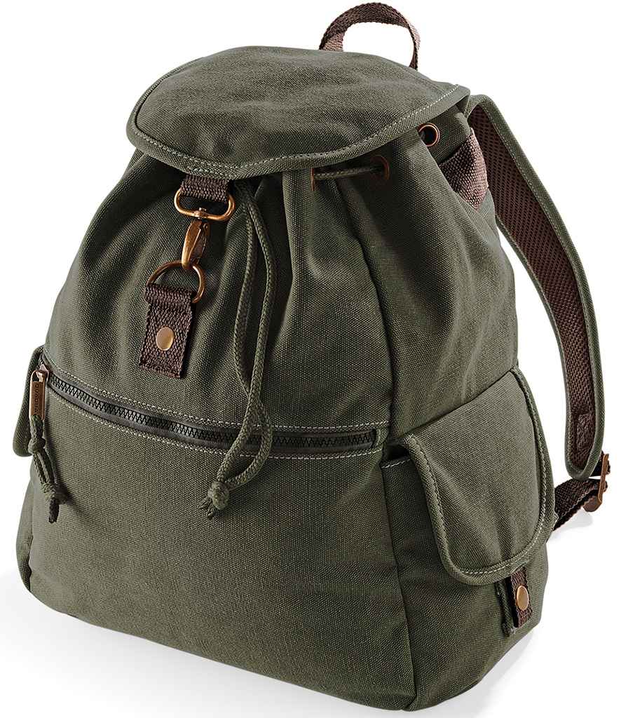 Quadra Vintage Canvas Backpack | Vintage Military Green
