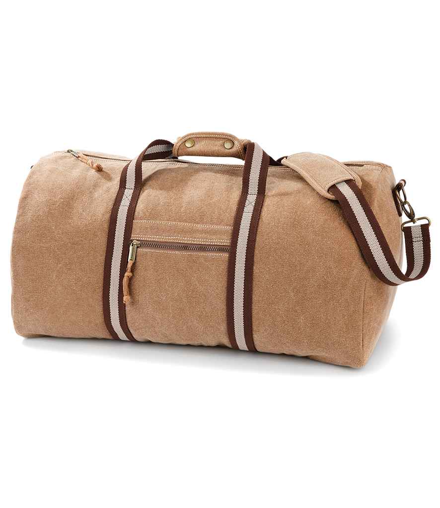 Quadra Vintage Canvas Holdall | Sahara