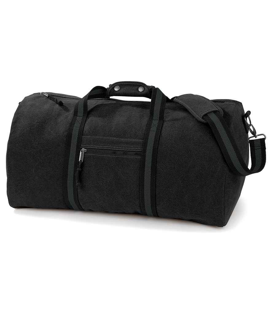 Quadra Vintage Canvas Holdall | Vintage Black
