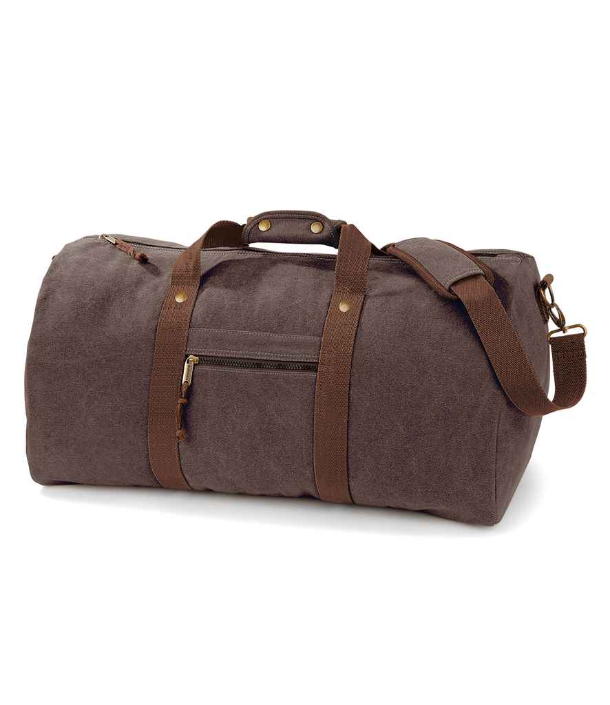 Quadra Vintage Canvas Holdall | Vintage Brown
