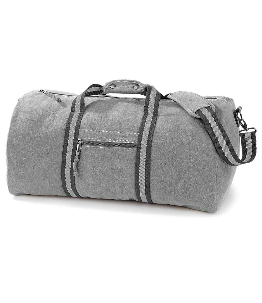 Quadra Vintage Canvas Holdall | Vintage Light Grey