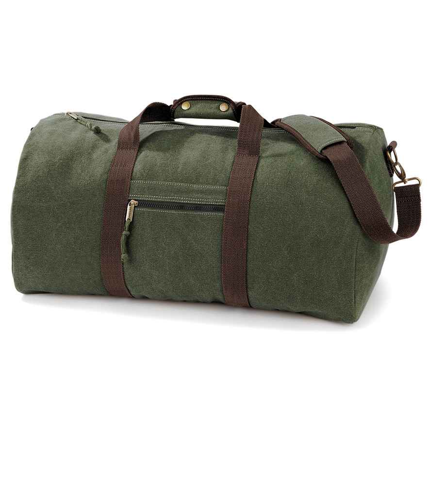Quadra Vintage Canvas Holdall | Vintage Military Green