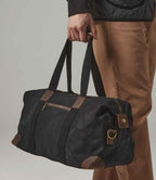 Quadra Heritage Waxed Canvas Holdall | Black