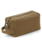 Quadra Heritage Waxed Canvas Wash Bag | Desert Sand