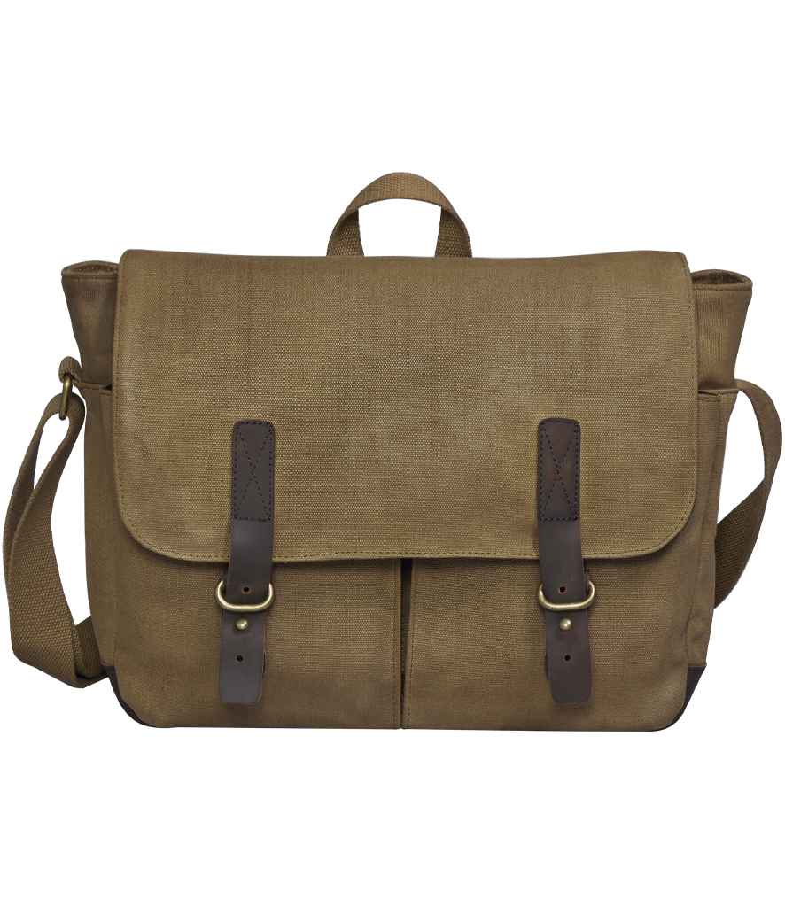 Quadra Heritage Waxed Canvas Messenger | Desert Sand