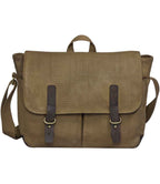 Quadra Heritage Waxed Canvas Messenger | Desert Sand