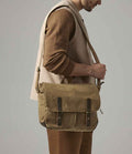 Quadra Heritage Waxed Canvas Messenger | Desert Sand