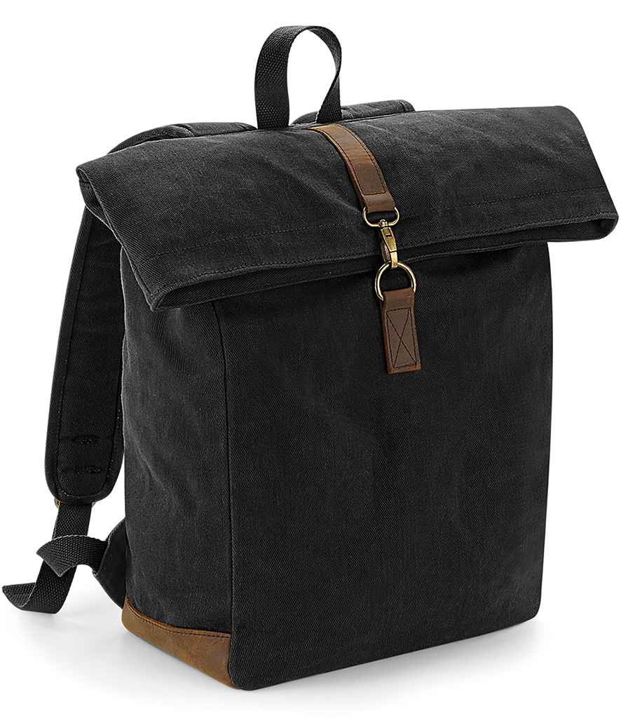 Quadra Heritage Waxed Canvas Backpack | Black