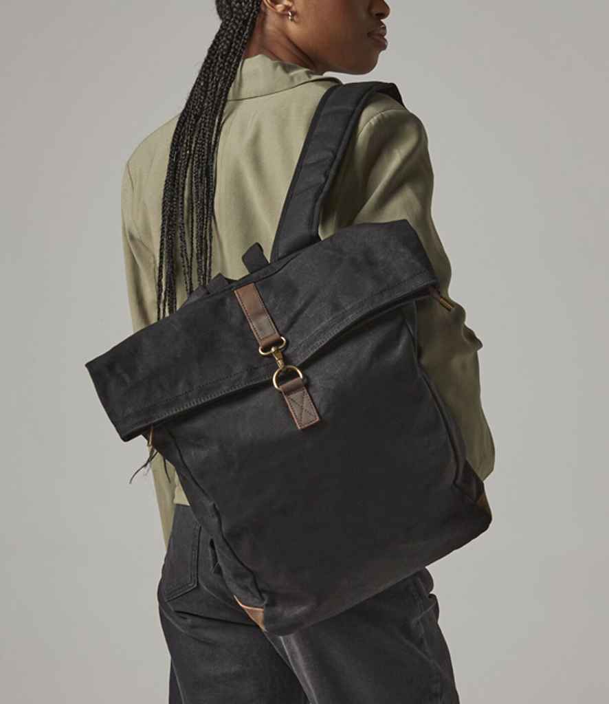 Quadra Heritage Waxed Canvas Backpack | Black