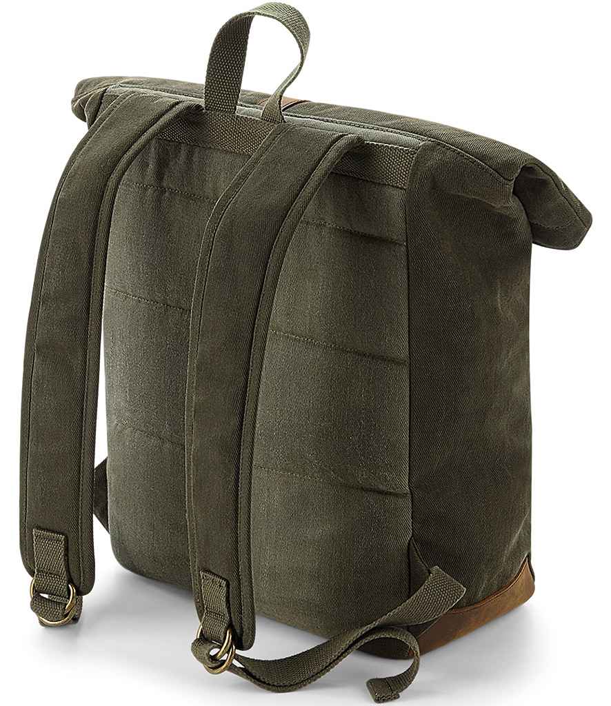 Quadra Heritage Waxed Canvas Backpack | Olive Green
