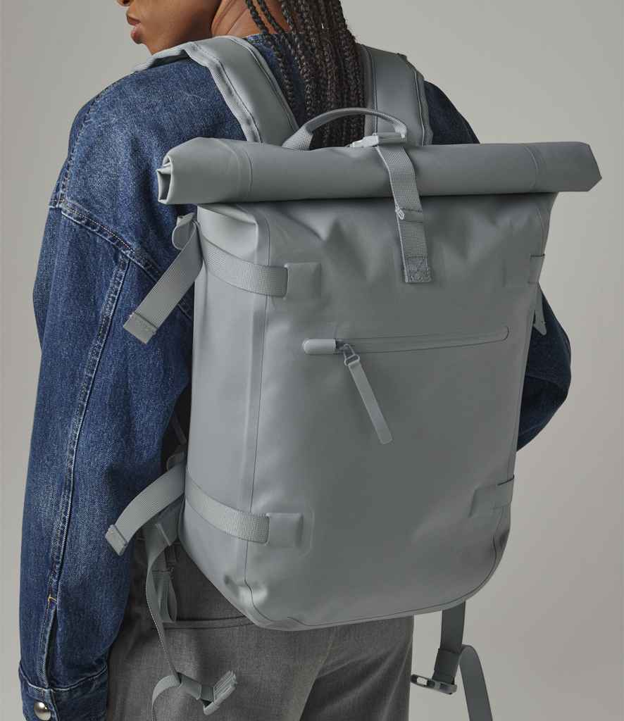 Quadra Waterproof Roll-Top Backpack | Blue Grey