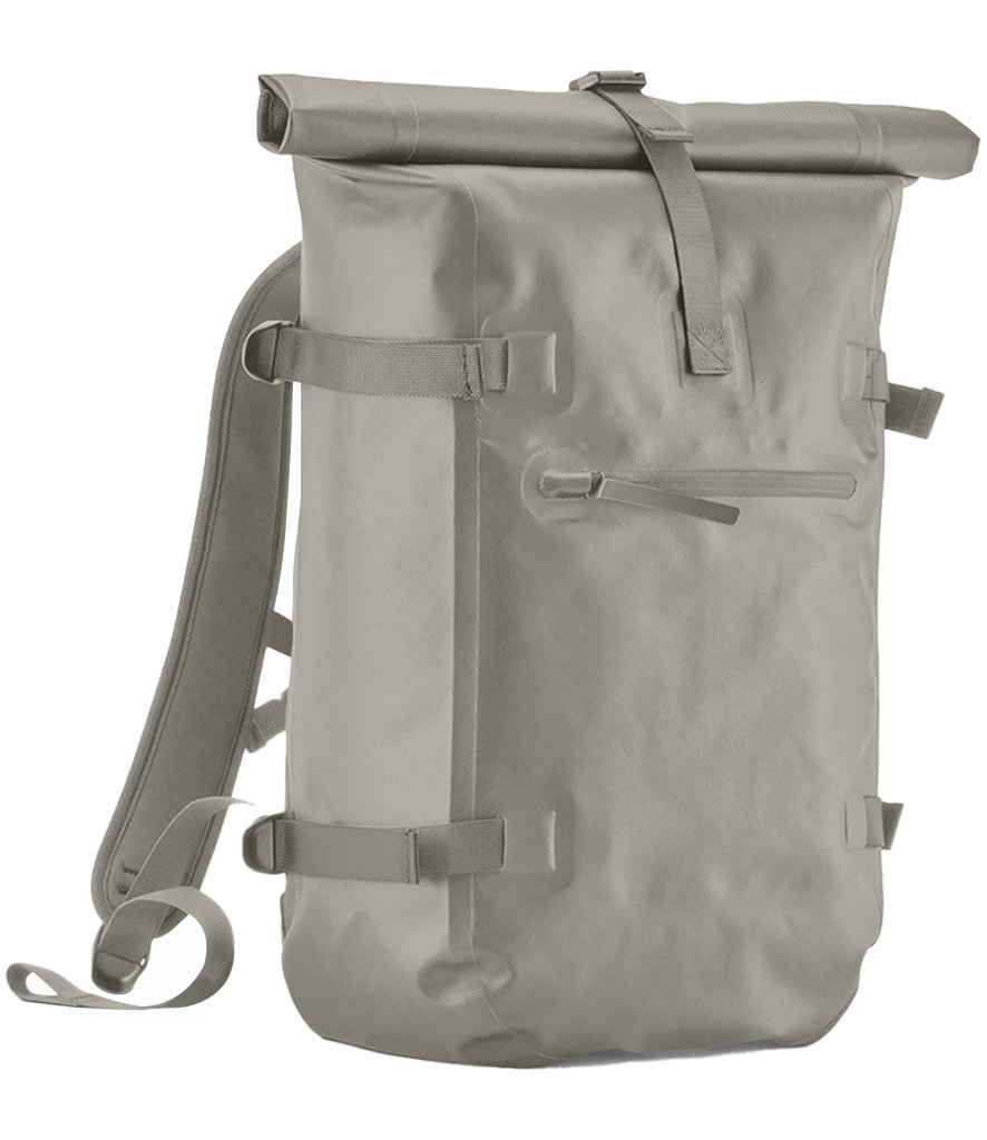 Quadra Waterproof Roll-Top Backpack | Natural Stone