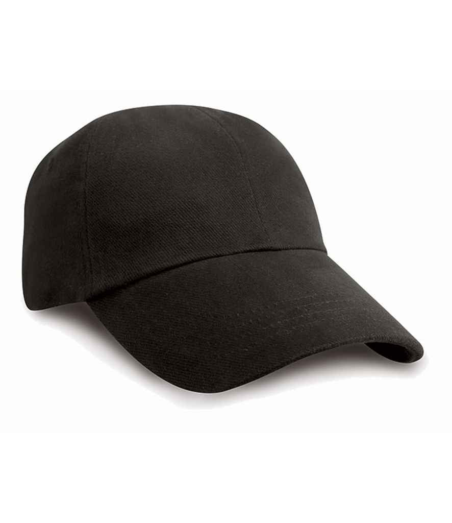 Result Kids Low Profile Heavy Brushed Cotton Cap | Black