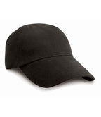 Result Kids Low Profile Heavy Brushed Cotton Cap | Black