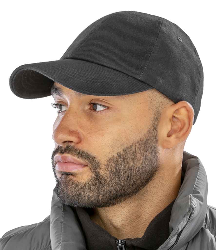 Result Low Profile Heavy Brushed Cotton Cap | Black