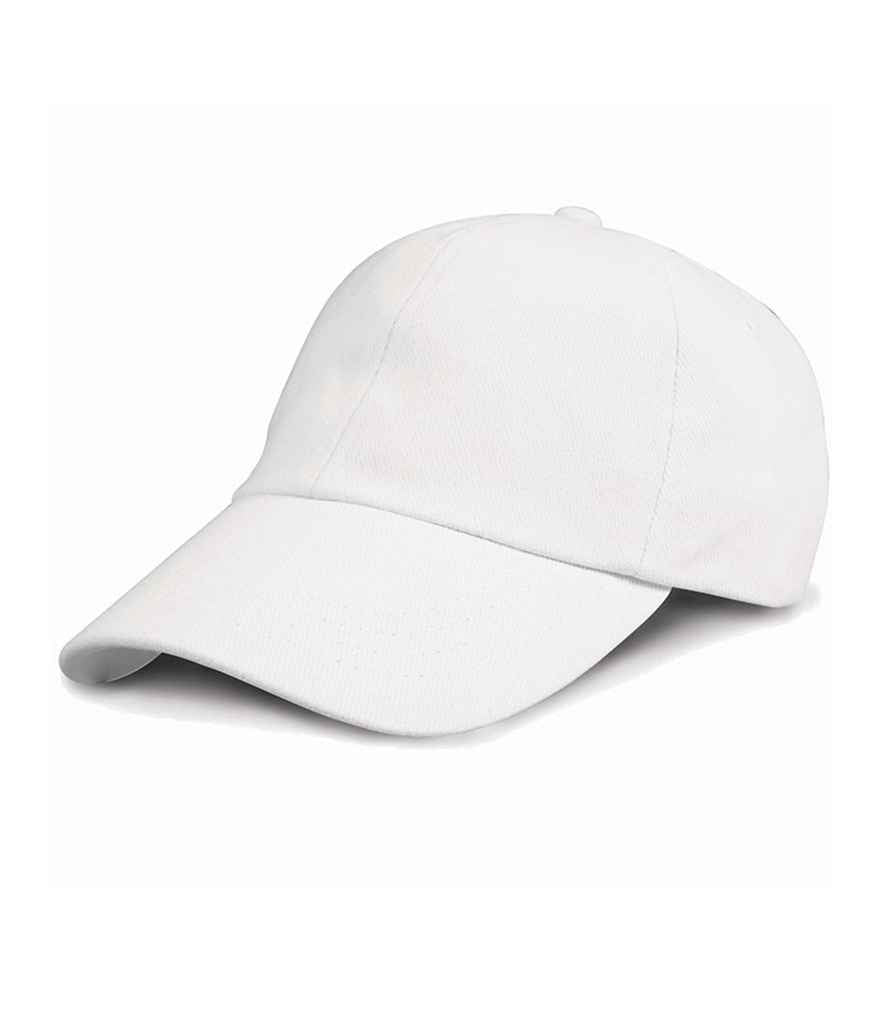 Result Low Profile Heavy Brushed Cotton Cap | White