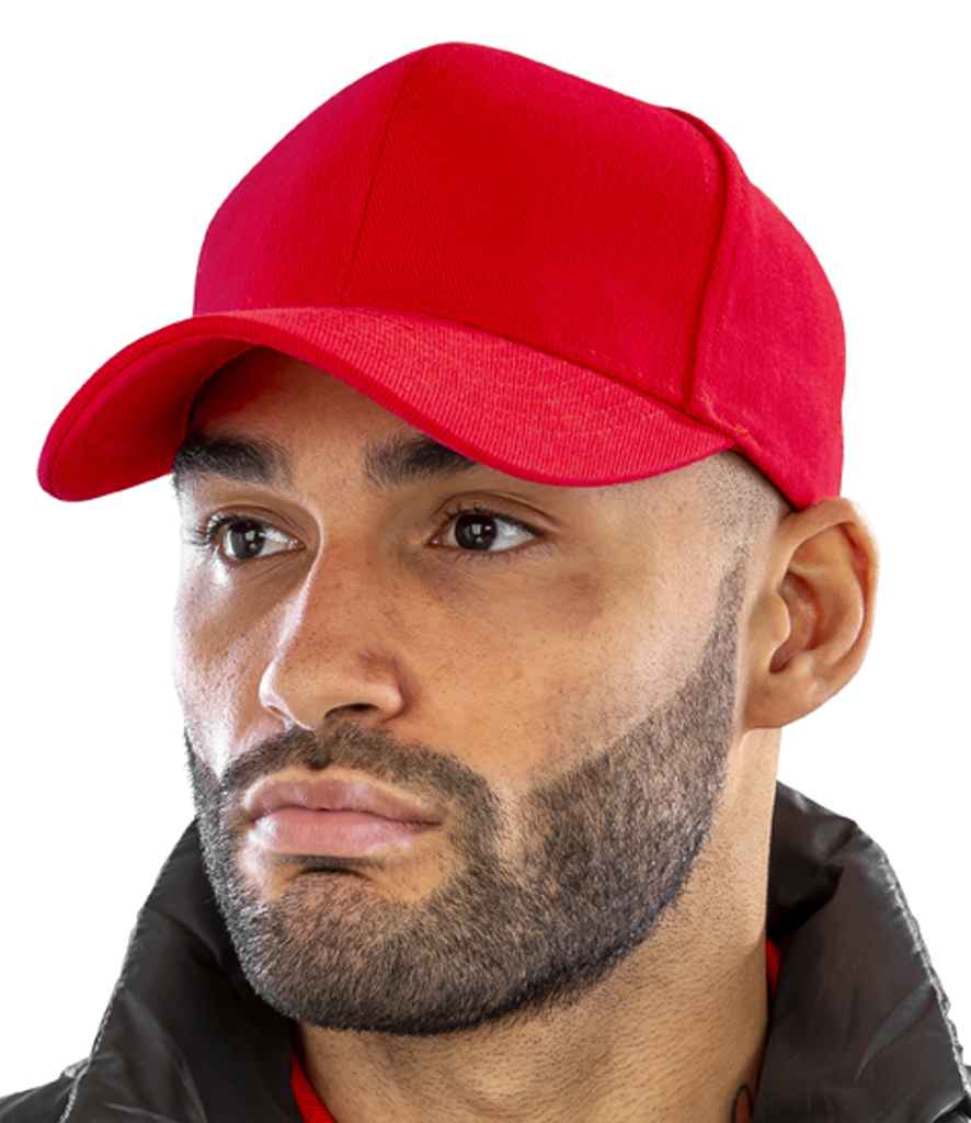 Result Pro-Style Heavy Brushed Cotton Cap | Red