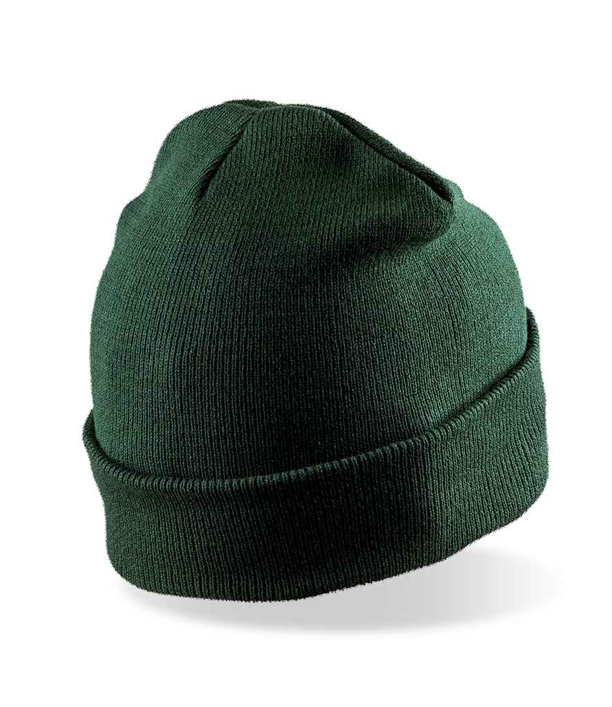 Result Core Double Knit Printers Beanie | Bottle Green