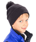 Result Core Kids Pom Pom Beanie | Black