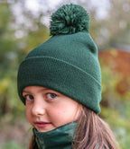 Result Core Kids Pom Pom Beanie | Bottle Green