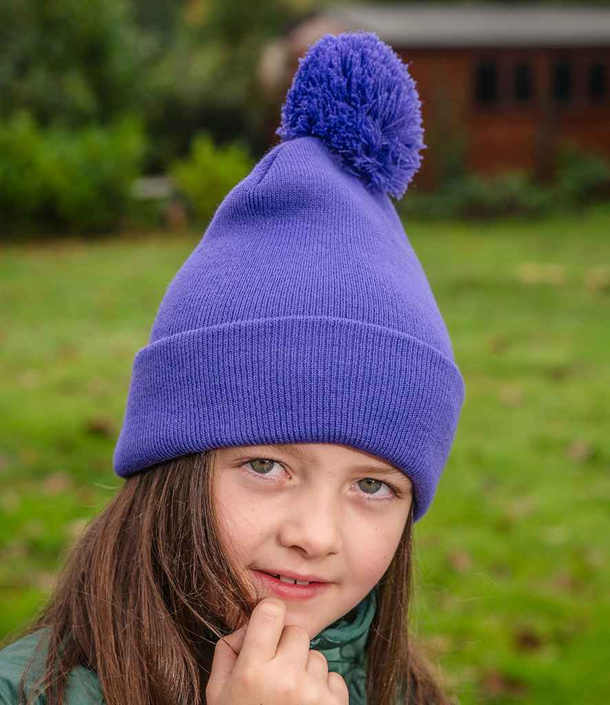 Result Core Kids Pom Pom Beanie | Purple