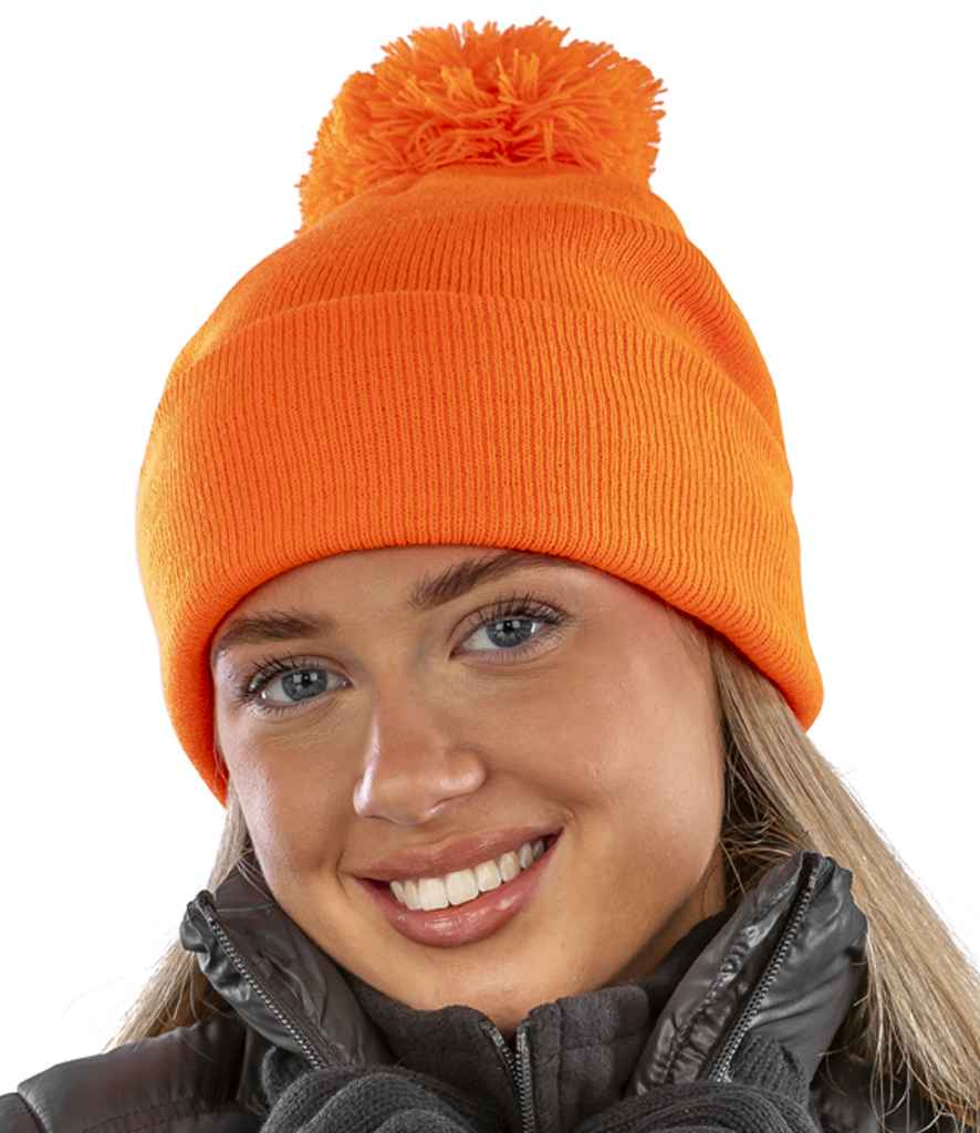 Result Core Pom Pom Beanie | Fluorescent Orange